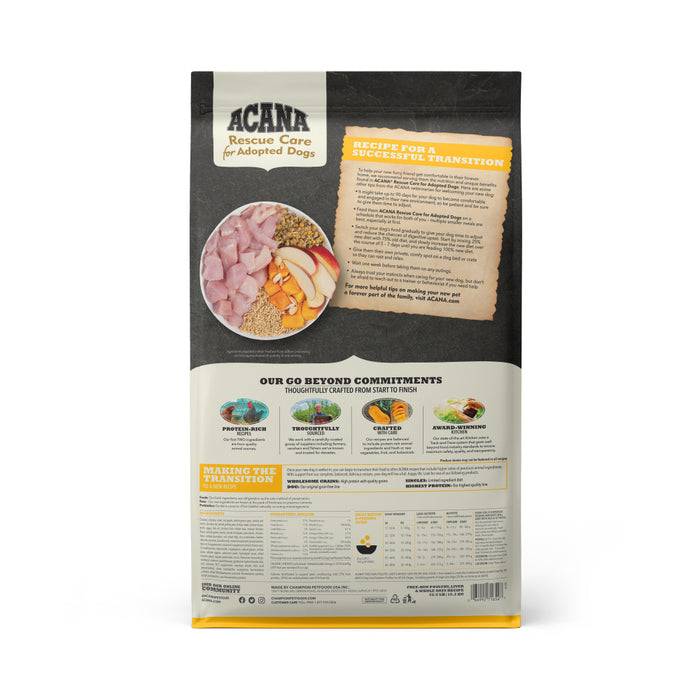ACANA Rescue Care For Adopted Dogs Free-Run Poultry, Liver, & Whole Oats Recipe Dry Dog Food