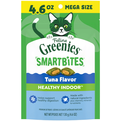 Greenies Healthy Indoor Smartbites Tuna Cat Treats — manufacturer recipe-family image; package size may differ