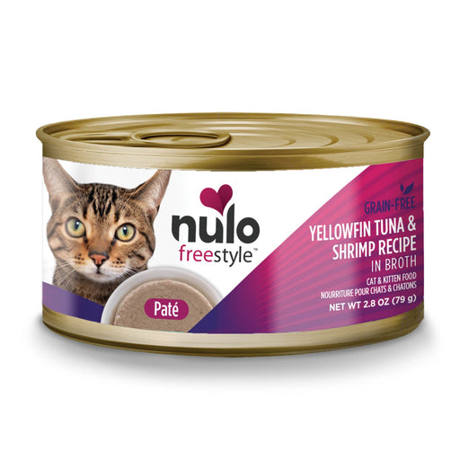 Nulo FreeStyle Paté Yellowfin Tuna & Shrimp Recipe for Cats - 2.8 oz can - front package