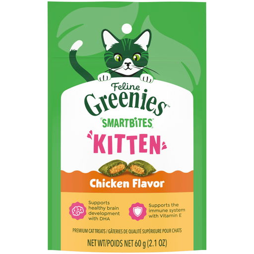 Greenies Feline Smart Bites Kitten Treats — manufacturer recipe-family image; package size may differ