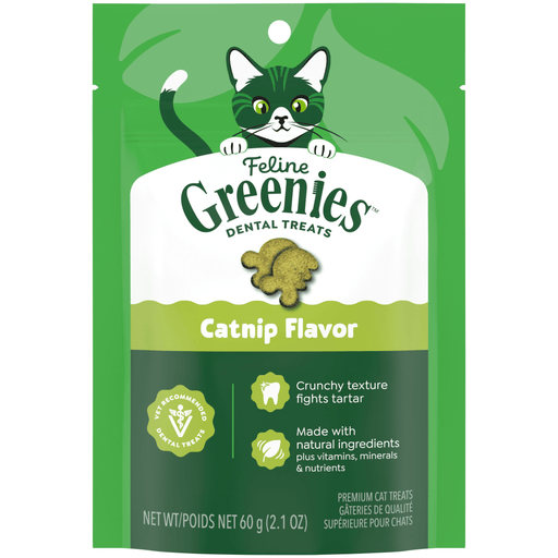 Greenies Feline Catnip Dental Treat — manufacturer recipe-family image; package size may differ