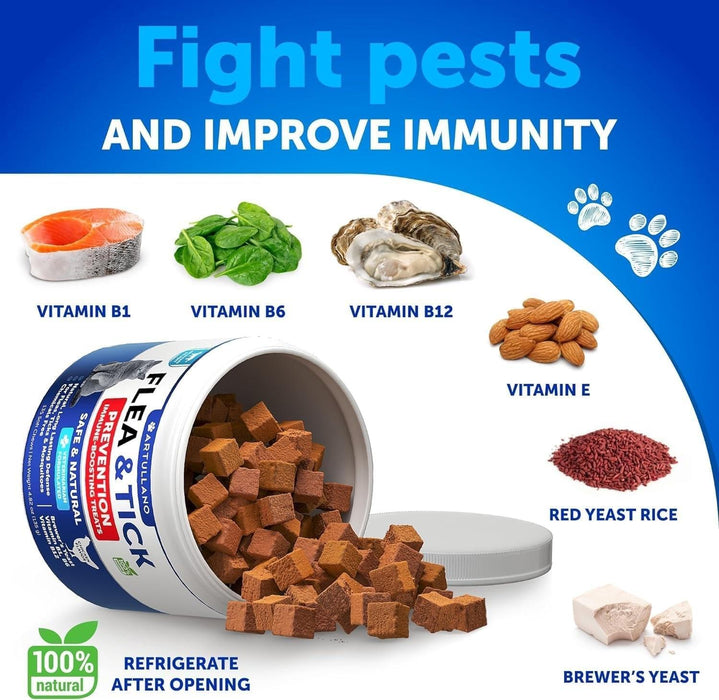 Artullano Flea & Tick Soft Chews for Cats, Chicken Flavor, 135 Count