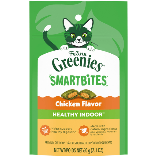 Greenies Healthy Indoor Smartbites Chicken Cat Treats — manufacturer recipe-family image; package size may differ