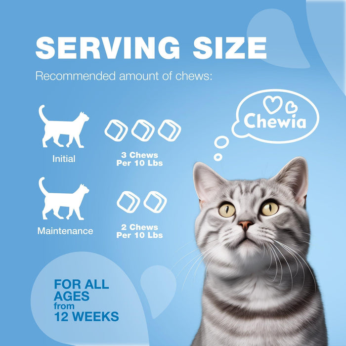 Chewia Hemp Calming Soft Chews for Cats, Chicken Flavor, 140 Count