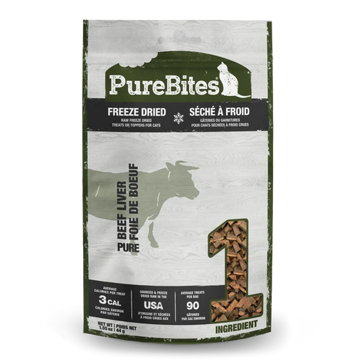 PureBites Beef Liver Freeze-Dried Raw Cat Treats, 1.55-oz bag