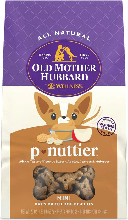 Old Mother Hubbard by Wellness Classic P-Nuttier Natural Mini Oven-Baked Biscuits Dog Treats