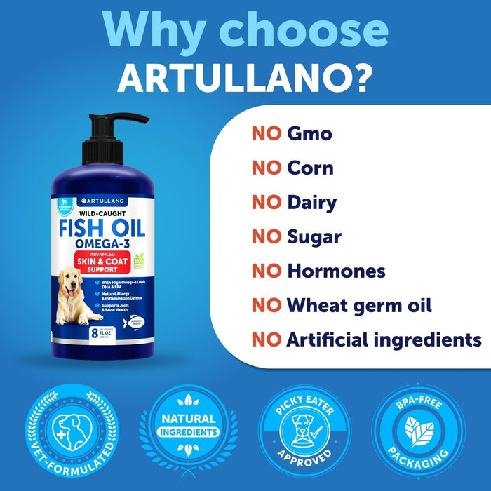 Artullano Omega-3 Fish Oil for Dogs, 8 fl oz