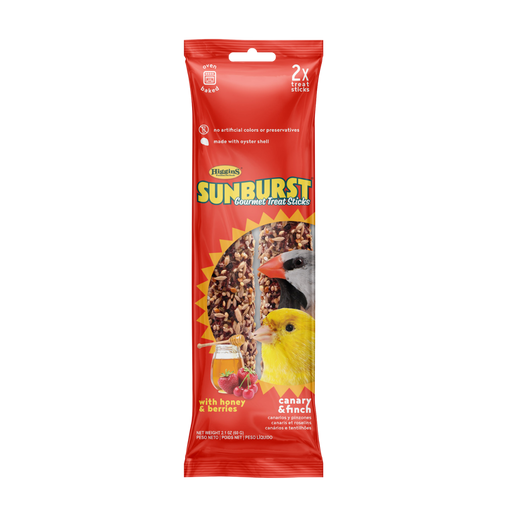Higgins Sunburst Treat Sticks Honey & Berry Canary / Finch — 2.1 oz