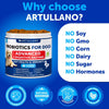 Artullano Advanced Probiotics for Dogs, Duck Flavor, 2-Pack, 240 Soft Chews Total