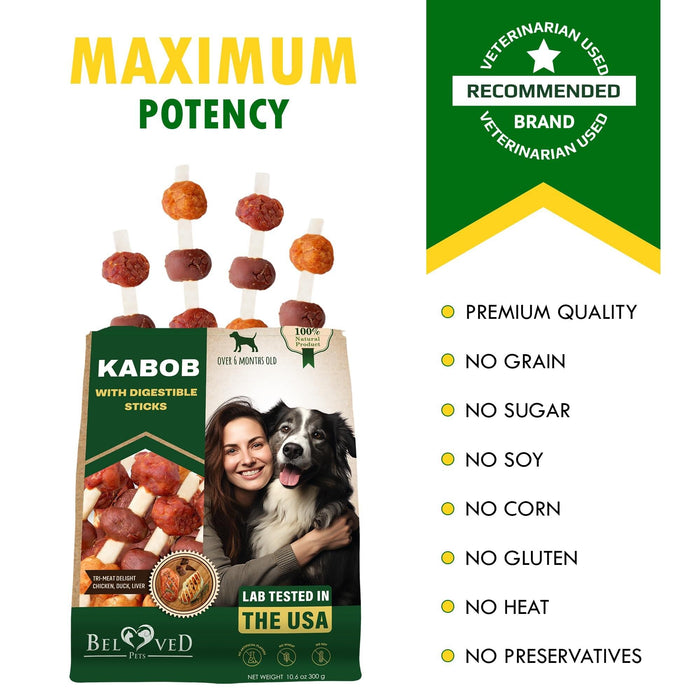 Beloved Pets Chicken & Duck Kabob Dog Chews, 10.6 oz