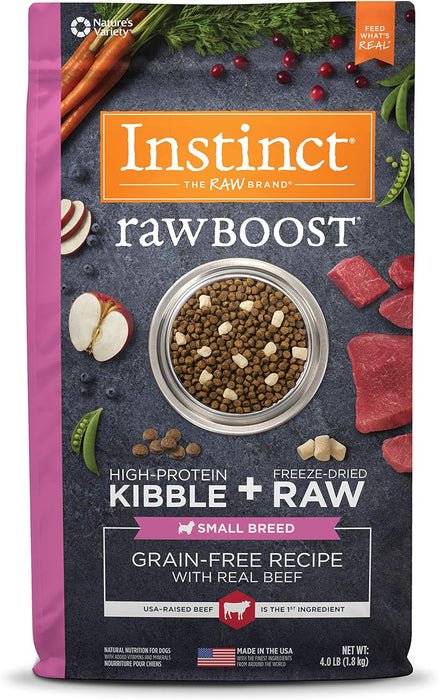 Instinct Raw Boost Small Breed Adult Grain-Free Real Beef Recipe Dry Dog Food