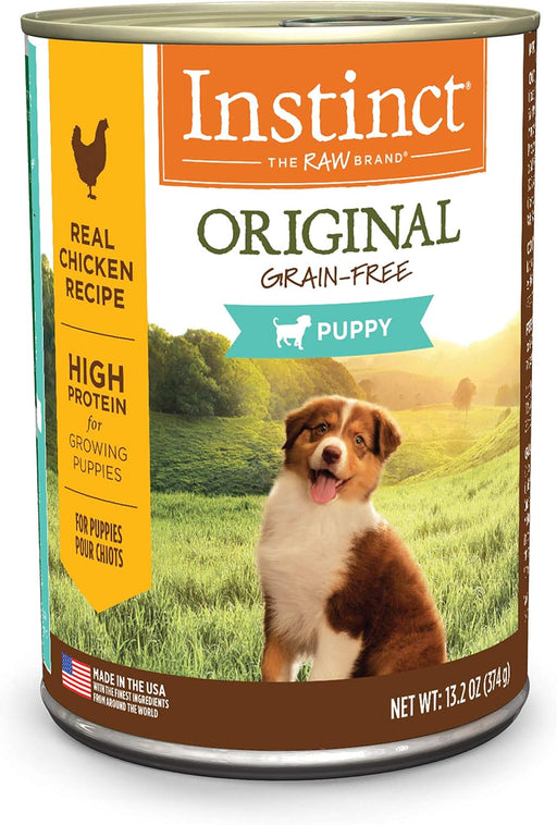 Instinct Original Puppy Grain-Free Real Chicken Recipe Wet Dog Food, 13.2-oz can, case of 6