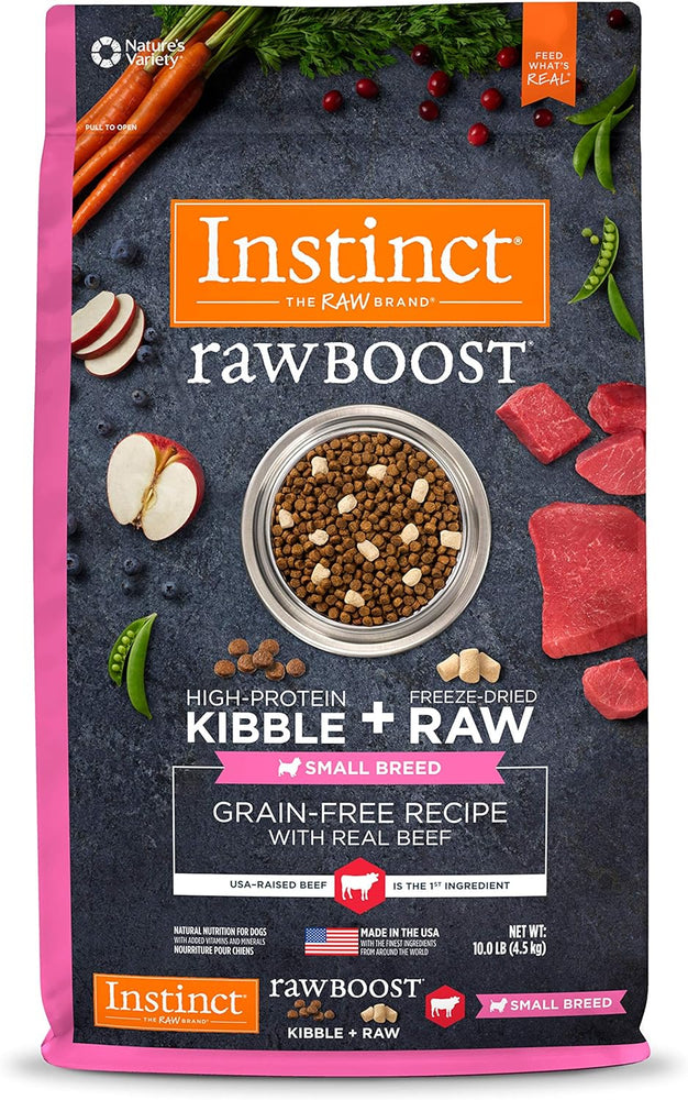 Instinct Raw Boost Small Breed Adult Grain-Free Real Beef Recipe Dry Dog Food