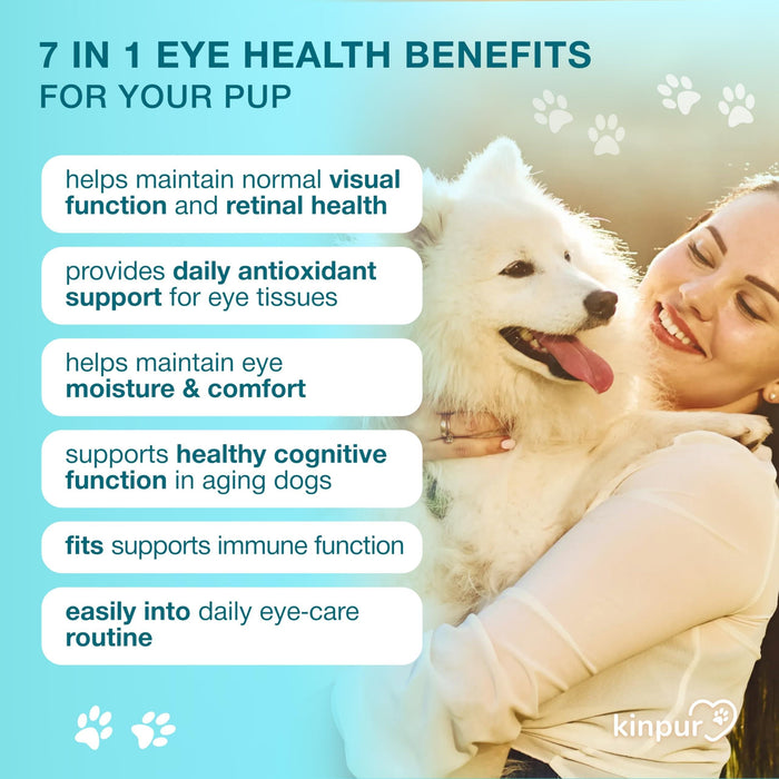 Kinpur Eye Support Soft Chews for Dogs, Duck, 120 Count