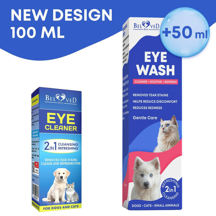 Beloved Pets Eye Wash for Dogs & Cats – 3.4 fl oz (100 mL)