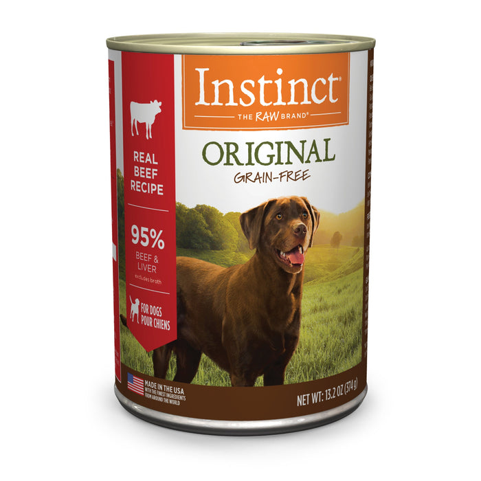 Instinct Original Wet Food Real Beef Recipe dog 13.2 oz. front package