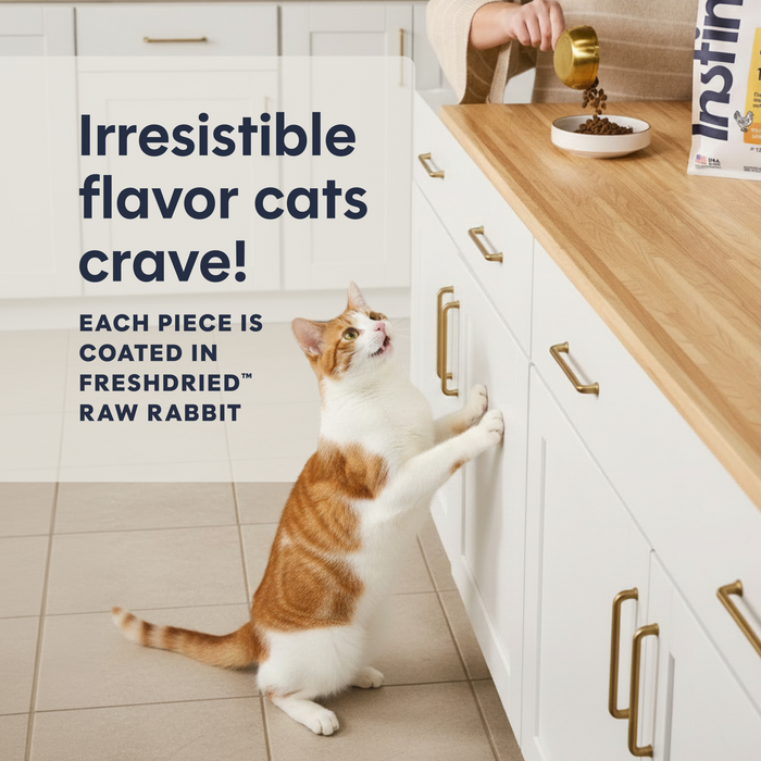 Instinct Original Kibble Real Rabbit Recipe cat 4.5 lb. product benefits and recipe information