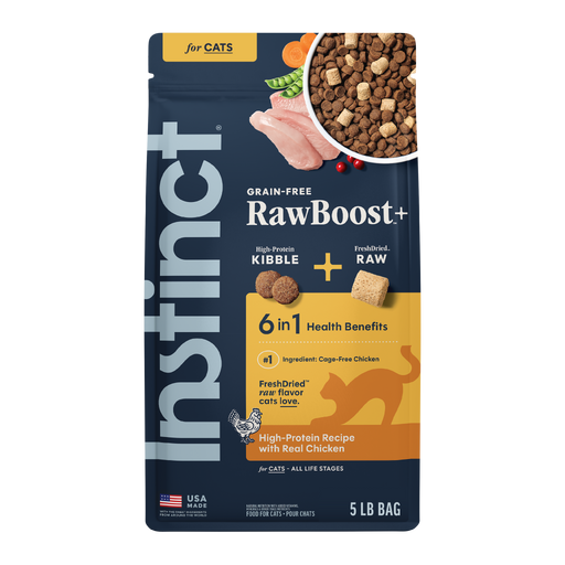 Instinct Raw Boost Kibble Real Chicken Recipe cat 5 lb. front package