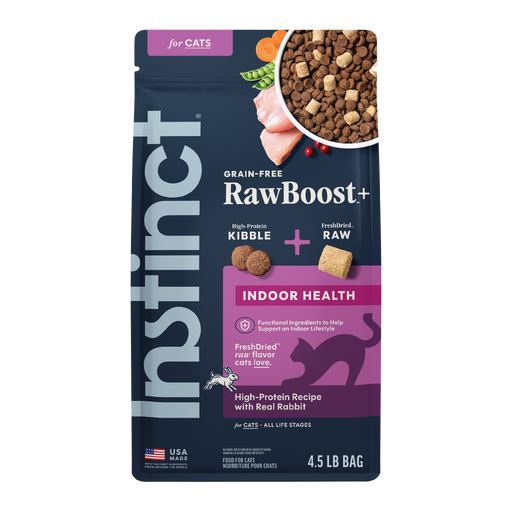 Instinct Raw Boost Kibble Indoor Health Recipe with Real Rabbit cat 4.5 lb. front package