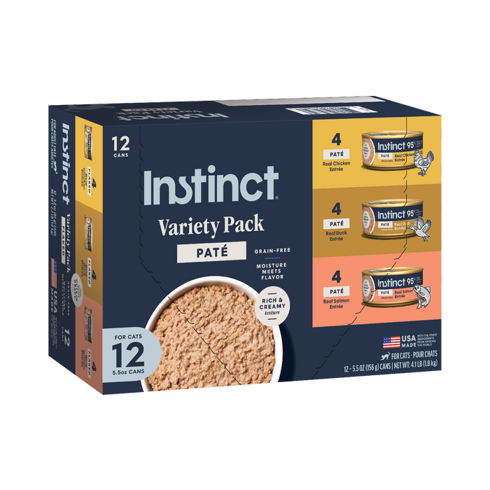 Instinct Original Patés Variety Pack cat 5.5 oz. (Pack of 12) front package