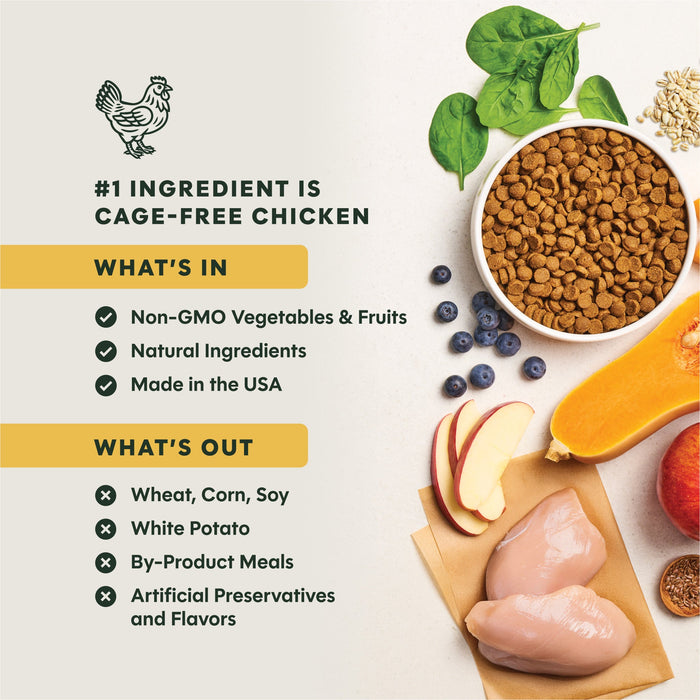 Instinct BeNatural Kibble Real Chicken & Brown Rice Recipe dog 25 lb. product benefits and recipe information