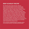 Instinct BeNatural Kibble Real Beef & Barley Recipe dog 25 lb. ingredients, nutrition and feeding label