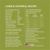 Instinct BeNatural Kibble Real Lamb & Oatmeal Recipe dog 24 lb. ingredients, nutrition and feeding label