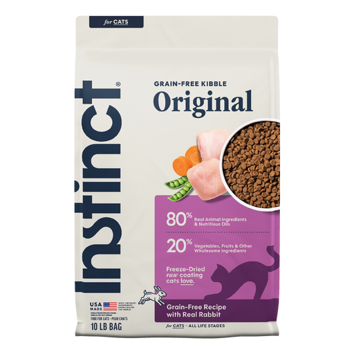 Instinct Original Kibble Real Rabbit Recipe cat 10 lb. front package