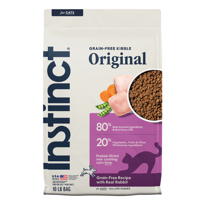 Instinct Original Kibble Real Rabbit Recipe cat 10 lb. front package