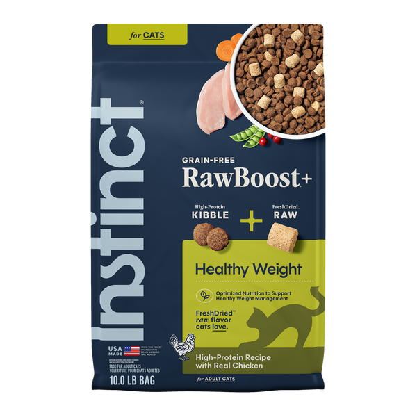 Instinct Raw Boost Kibble Healthy Weight Recipe cat 10 lb. front package