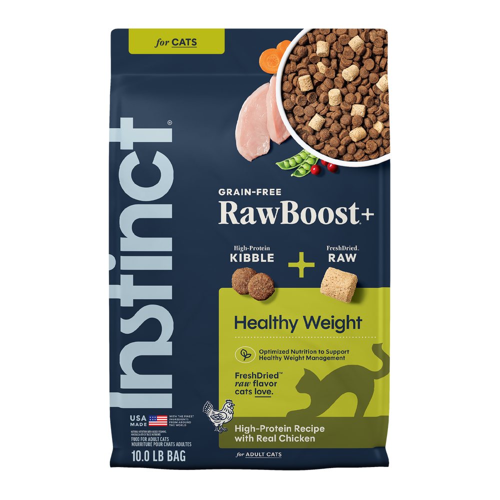 Instinct Raw Boost Kibble Healthy Weight Recipe cat 10 lb. front package
