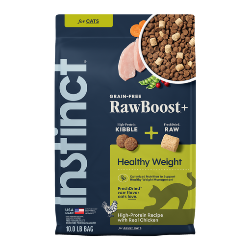 Instinct Raw Boost Kibble Healthy Weight Recipe cat 10 lb. front package