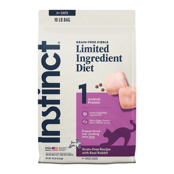 Instinct Limited Ingredient Diet Kibble Real Rabbit Recipe cat 10 lb. front package