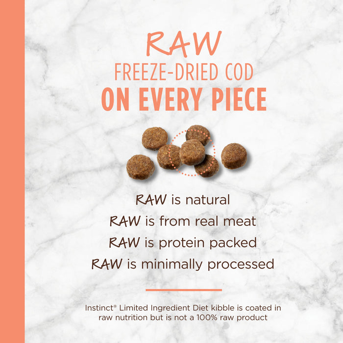 Instinct Limited Ingredient Diet Kibble Real Salmon Recipe dog 20 lb. product benefits and recipe information