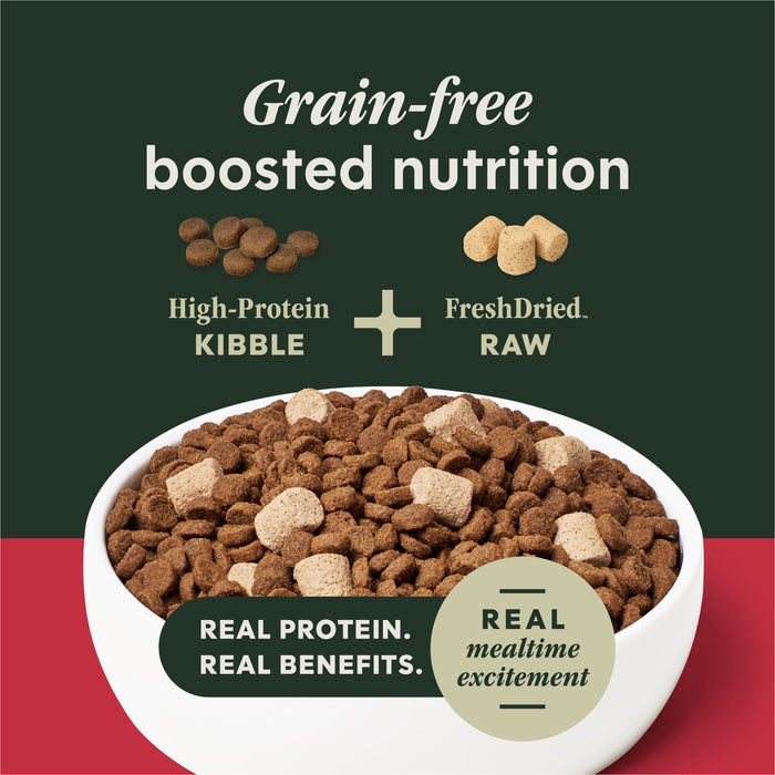 Instinct RawBoost+ Kibble Real Beef Recipe dog 10 lb. product benefits and recipe information