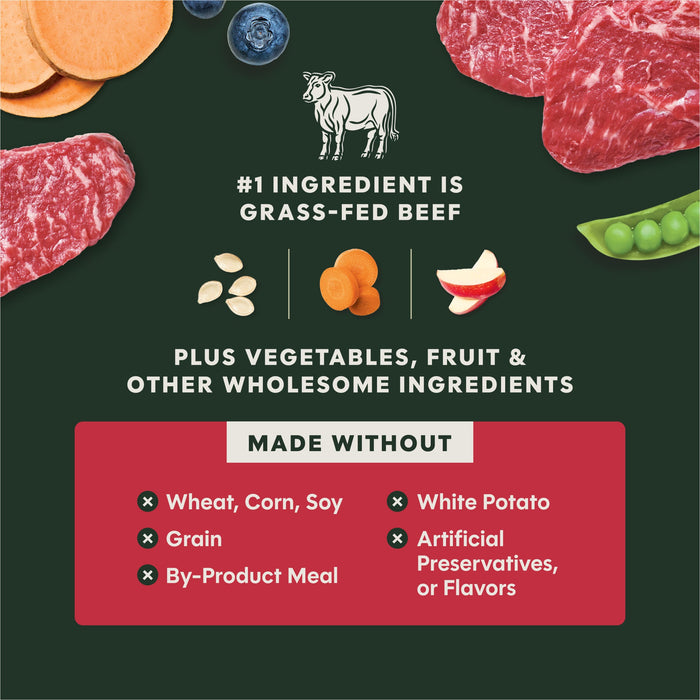Instinct RawBoost+ Kibble Real Beef Recipe dog 10 lb. product benefits and recipe information