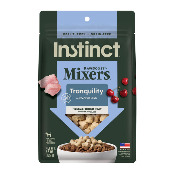 Instinct RawBoost+ Mixers Tranquility Recipe dog 5.5 oz. front package