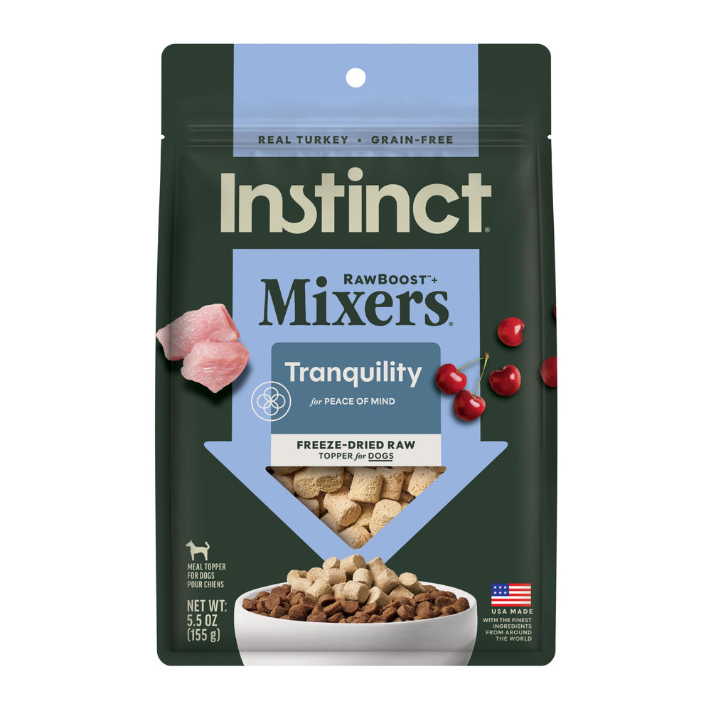 Instinct RawBoost+ Mixers Tranquility Recipe dog 5.5 oz. front package