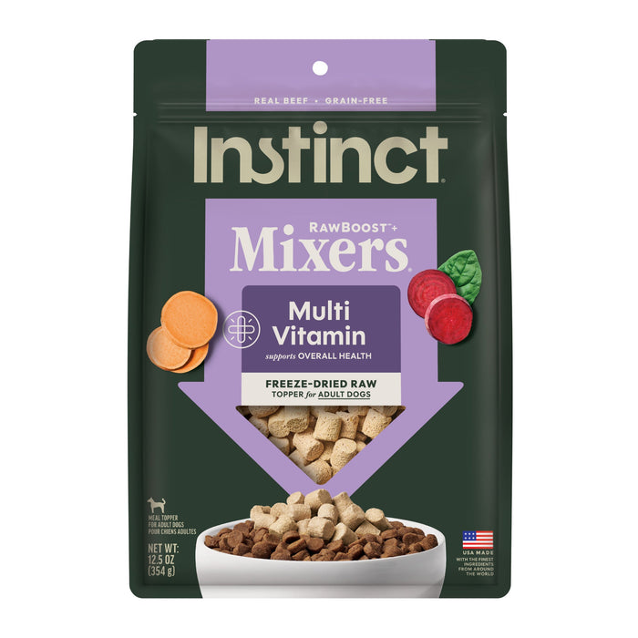 Instinct RawBoost+ Mixers Multivitamin Recipe dog 12.5 oz. front package