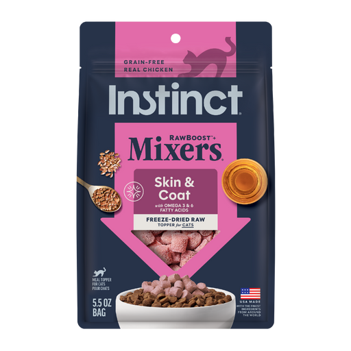 Instinct RawBoost+ Mixers Skin & Coat Health Recipe cat 5.5 oz. front package