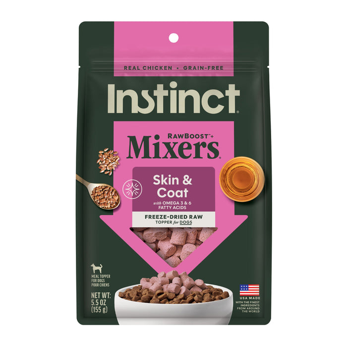 Instinct RawBoost+ Mixers Skin & Coat Health Recipe dog 5.5 oz. front package