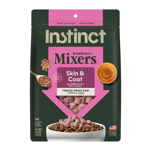 Instinct RawBoost+ Mixers Skin & Coat Health Recipe dog 12.5 oz. front package