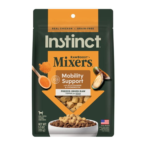 Instinct RawBoost+ Mixers Mobility Support Recipe dog 5.5 oz. front package