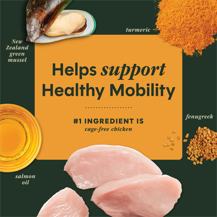 Instinct RawBoost+ Mixers Mobility Support Recipe dog 5.5 oz. product benefits and recipe information