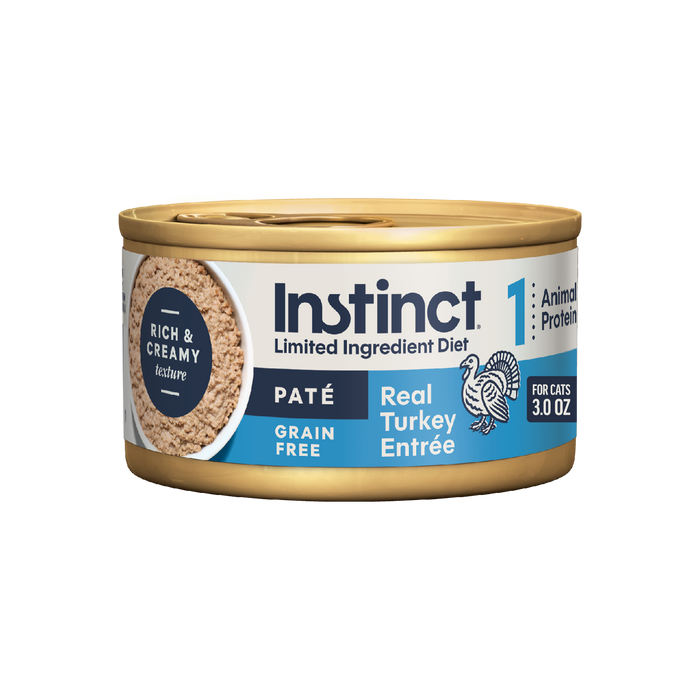 Instinct Limited Ingredient Diet Patés Real Turkey Recipe cat 3 oz. front package