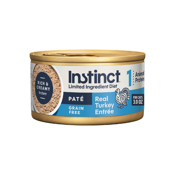 Instinct Limited Ingredient Diet Patés Real Turkey Recipe cat 3 oz. front package