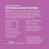 Instinct Limited Ingredient Diet Patés Real Rabbit Recipe cat 3 oz. ingredients, nutrition and feeding label