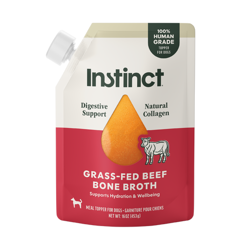 Instinct Grass-Fed Beef Bone Broth dog 16 oz. front package