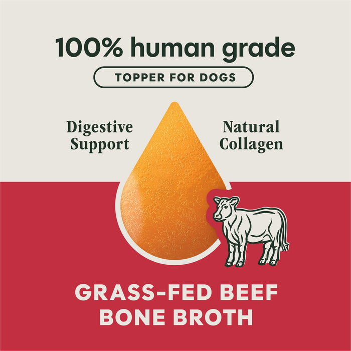 Instinct Grass-Fed Beef Bone Broth dog 16 oz. product benefits and recipe information