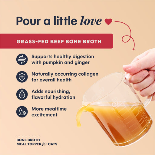 Instinct Grass-Fed Beef Bone Broth cat 16 oz. product benefits and recipe information
